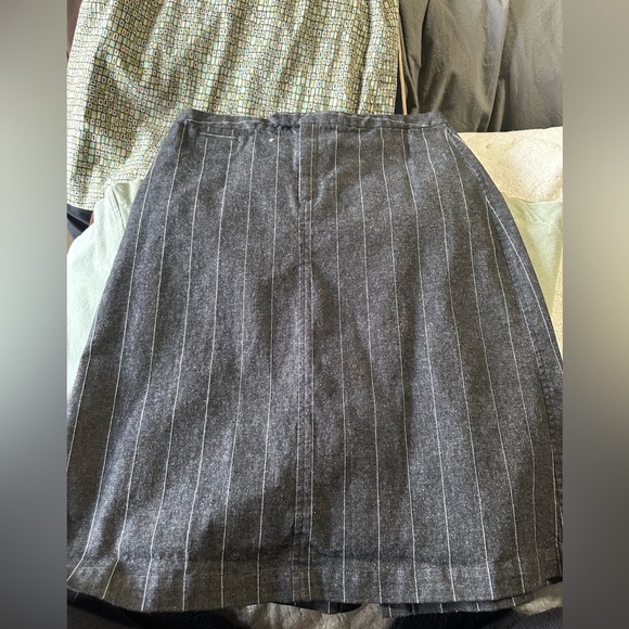 Dark gray denim shirt with white pinstripes - Picture 1 of 3